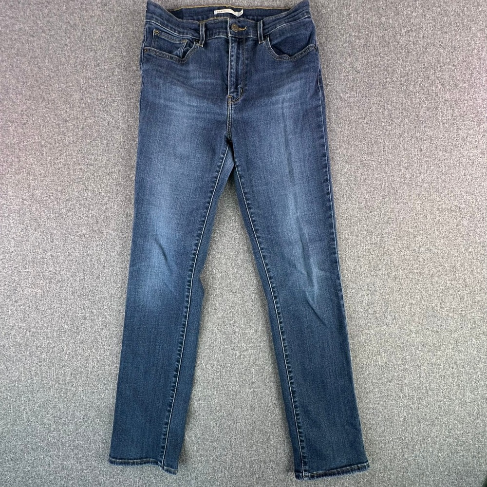 Levi's Jeans Womens 29 724 High Rise Straight Blue Stretch Denim Excellent